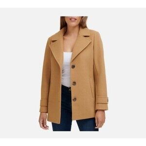 MARC NEW YORK/ANDREW MARC 3 BUTTON PEACOAT TAN MEDIUM NWT